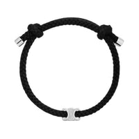 CELINE Triomphe Beach Bracelet In Acrylic And Brass With Rhodium Finish
