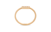 CELINE Line Ring In Yellow Gold And Diamonds