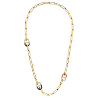 DIOR 18K Gold Necklaces Unisex Gold