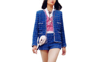 CHANEL Jackets Coats Women's Blue