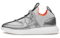 HERMES Duel Low-Top Casual Shoes Women's Silver