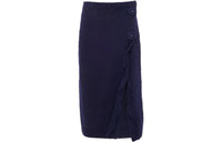 PRADA High-Waist Slit-Detailed Knitted Skirt