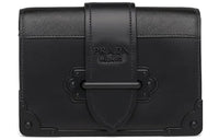 PRADA Cahier Calfskin Handheld Shoulder Bag Crossbody Bag Women's Black