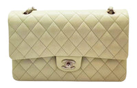 CHANEL Classic Flap CF Lambskin Flap Bag, Shoulder Bag, Crossbody Bag Medium Size Women's Green
