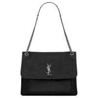 SAINT LAURENT Niki Grain Sheepskin Handbag, Shoulder Bag Women's Black