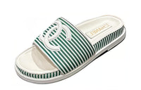 CHANEL Slip-Resistant Slide Slippers Women's Green White