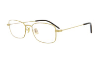 SAINT LAURENT Titanium Rectangular Eyeglass Frames Men's Gold