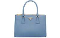 PRADA Saffiano Leather Crossbody One Shoulder Handbags Medium Size Women's Interstellar Blue