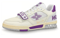 LOUIS VUITTON Trainer Stylish Skateboarding Shoes Men's White Purple