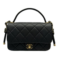 CHANEL Lambskin Shoulder Bag, Crossbody Bag, Handbag Women's Black