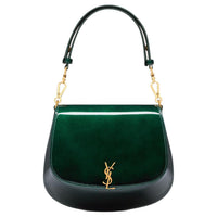 SAINT LAURENT Lambskin Handbag Shoulder Bag Women's Fir Leaves