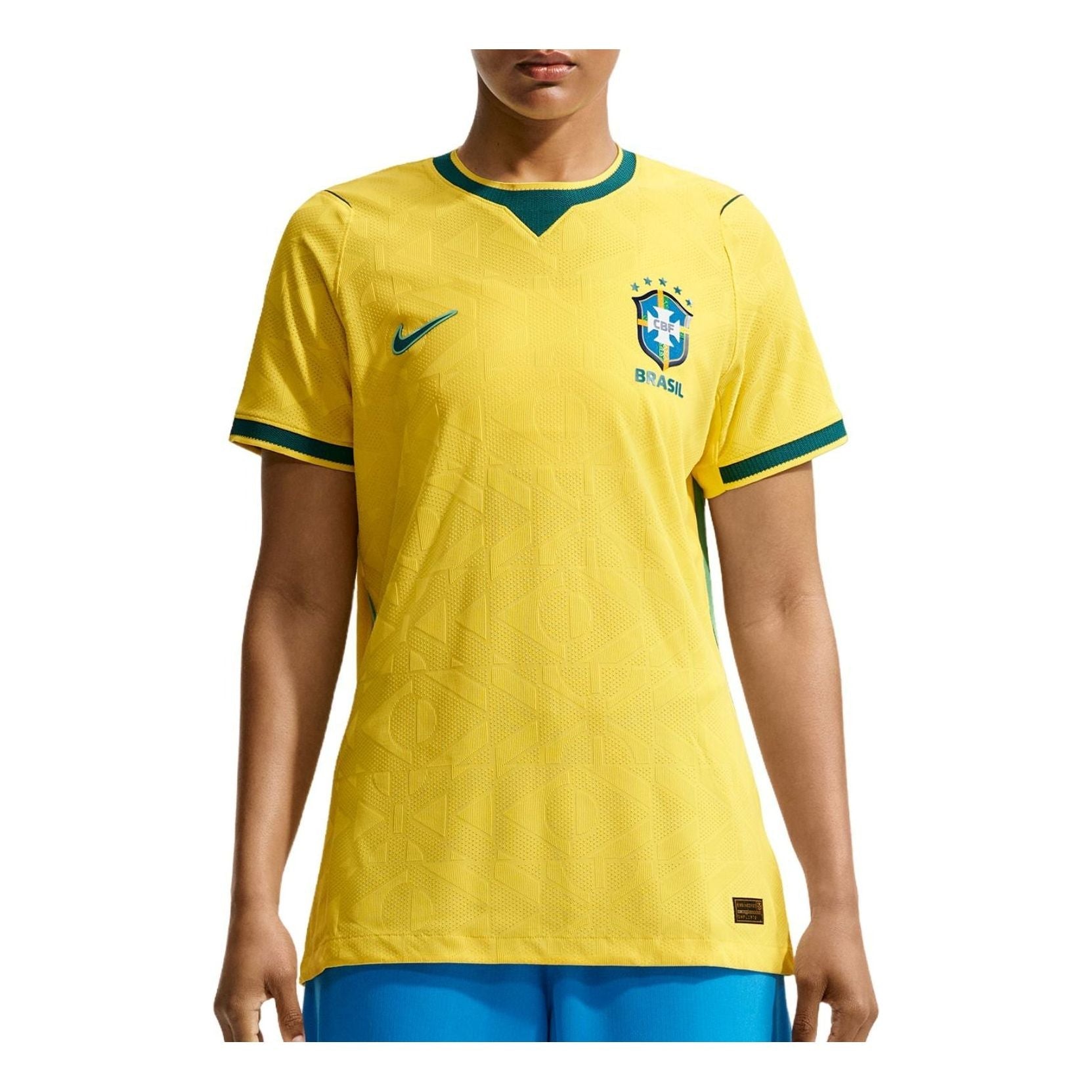(WMNS) Nike Brazil 2026 Match Home Aero-FIT Authentic Jersey 'Canary Light Menta Geode Teal' IB5231-724