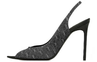 SAINT LAURENT Open Toe Slingback Heeled Sandals Women's