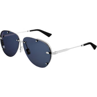DIOR Metal Rubber Aviator Sunglasses Unisex Silver