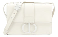 DIOR 30 Montaigne Calfskin Box Bag Shoulder Bag Women's Chalk White