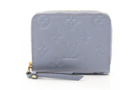LOUIS VUITTON Zippy Leather Coin Purses Wallets Regular Women's Light Blue