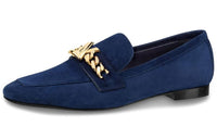 LOUIS VUITTON Upper Case Casual Single Shoes Women's Marine Blue