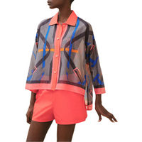 HERMES FW24 Shirt Women's Lime Gray