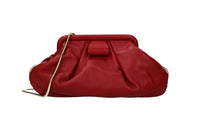 MIU MIU Leather Clutch Women's Fire Red