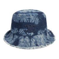 CELINE Cotton Bucket Hats Unisex Blue
