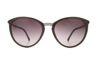 CHANEL Oval Sunglasses Women's Brown