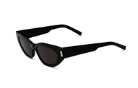 SAINT LAURENT Acetate Irregular Shape Sunglasses Unisex Black