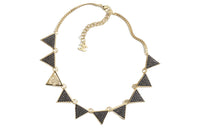 CHANEL Metal Rhinestone Necklaces Women's Gold