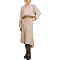 HERMES Long-Sleeved Dresses Women's Beige
