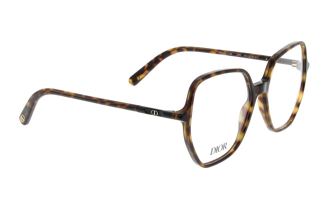 DIOR - Irregular Shape Eyeglass Frames Unisex Tortoiseshell