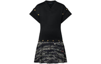 LOUIS VUITTON Short Sleeved Dress Women's Black
