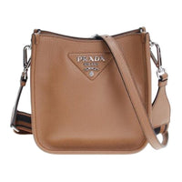 PRADA Leather Shoulder Bag Mini Women's Caramel