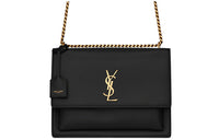 SAINT LAURENT Sunset Chain Bag Large Noir