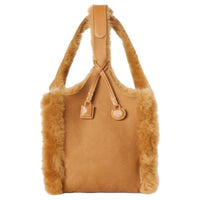 Loro Piana Shearling Sheepskin Handbag Women's Gingerbread