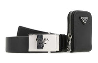 PRADA Minimalist Style Fashion Leather Leather Belts Unisex