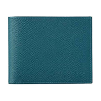 HERMES Citizen Twill Epsom Calfskin Wallet Regular Men's Blue