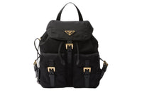 PRADA Re Edition Fabric Backpack Trumpets Women's Black