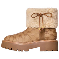 CELINE Triomphe Short Snow Boots Women's Brown