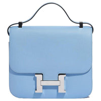 HERMES Constance Epsom Leather Shoulder Bag Crossbody Bag Mini Women's 7N Celeste Sky Blue