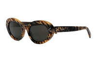 CELINE Acetate Oval Sunglasses Women's Tortoiseshell