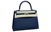 HERMES Kelly Epsom Leather Kelly Bag, One Shoulder Handbag Women's 7U Navy
