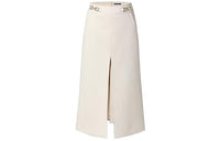 LOUIS VUITTON Chain Detail Ribbed Midi Skirt