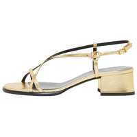CELINE Clemence One Strap Sandals 5cm Women's Gold