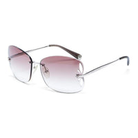 LOUIS VUITTON Silver-Plated Butterfly Sunglasses Women's Silver