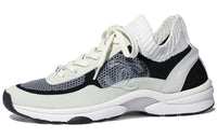 CHANEL Low Top Trainer Cc Black Ivory Women's