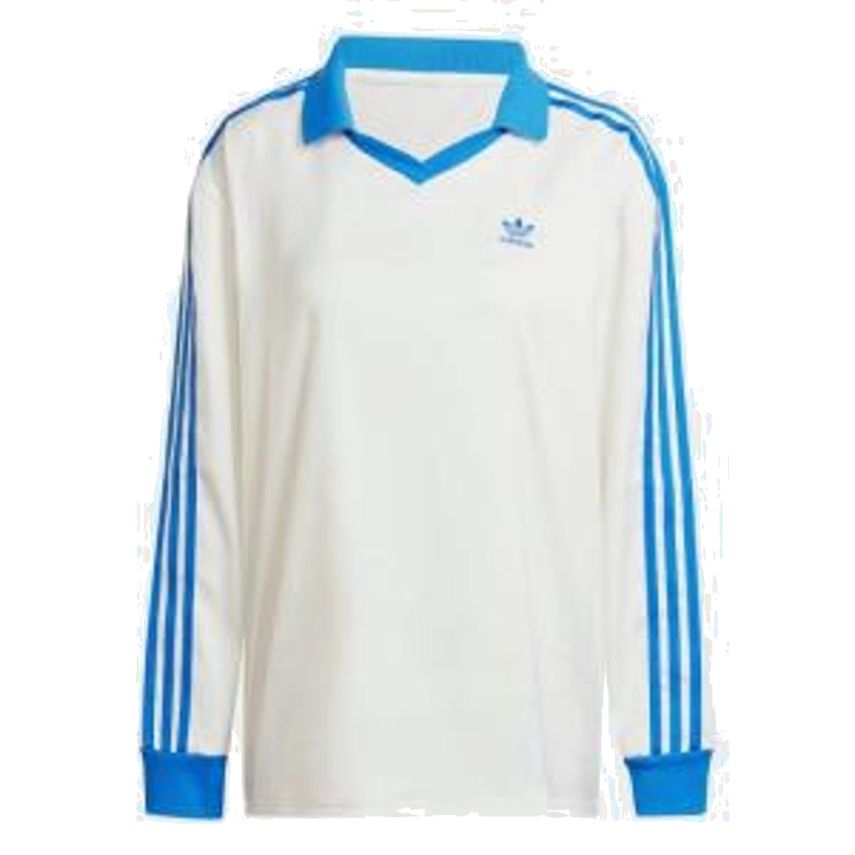 (WMNS) adidas 3-Stripes Satin Long Sleeve T-Shirt Asia Sizing 'White Blue' IR6100