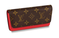 LOUIS VUITTON Canvas Calfskin Eyeglass Case Unisex Brown