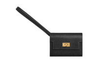HERMES Kelly Pocket Chamkila Goat Skin Clutches Wallets Women's 89 Noir Black
