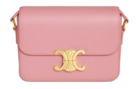 CELINE Triomphe Cow Leather Portable Crossbody Bag, Shoulder Bag Women's Rose