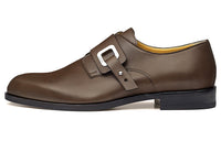 HERMES Denis Dress Shoes Men's Ebony Brown