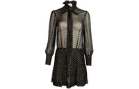 SAINT LAURENT Long-Sleeved Dresses Women's Black